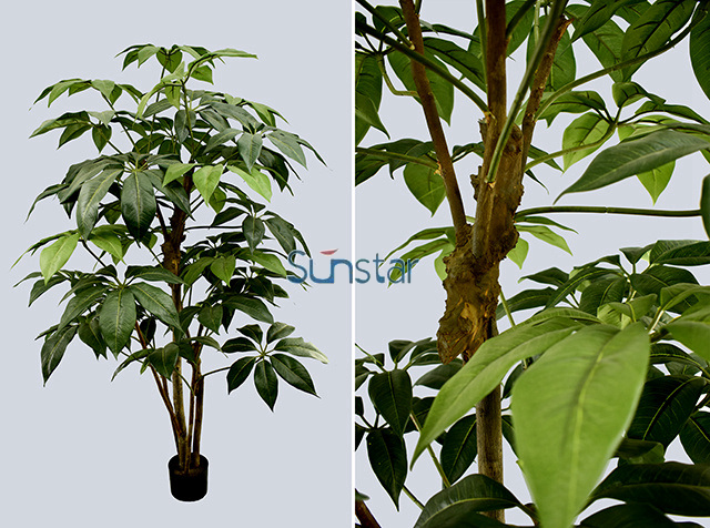  Artificial Plants Tree 165cm Schefflera，potted--green
