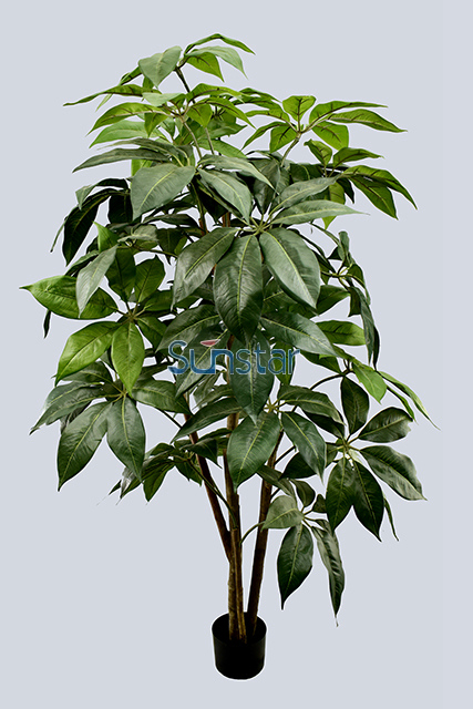  Artificial Plants Tree 150cm Schefflera Potted W/227lvs--green