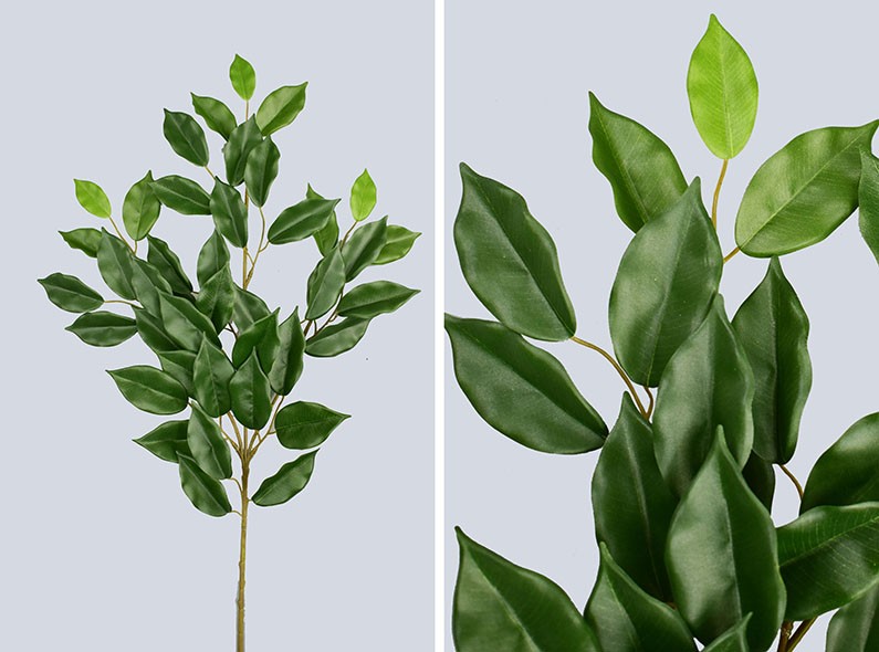 Artificial Plants Spray 65cm Ficus Spray X3 W/42lvs--d/l.green