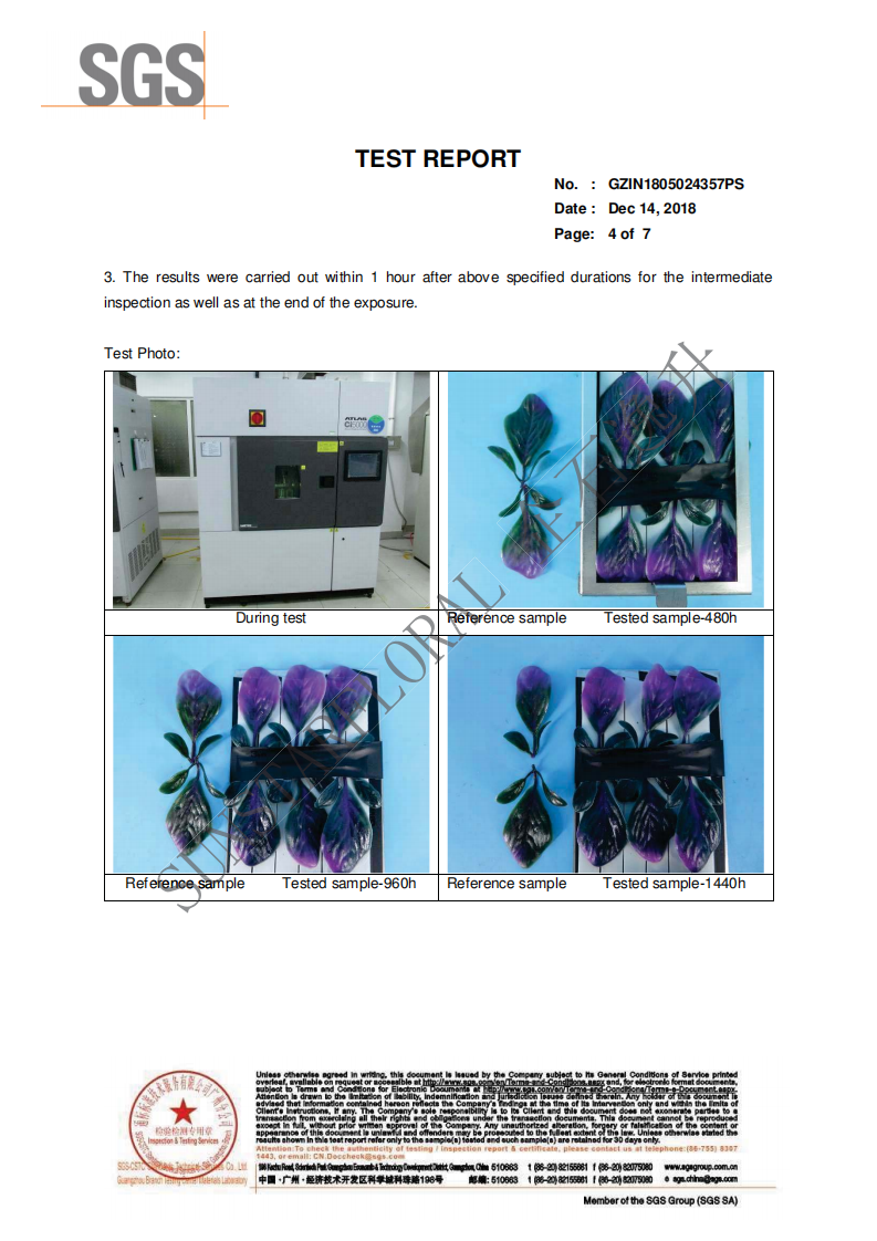 ARTIFICIALPLANT_Light Ageing TEST REPORT(图4)